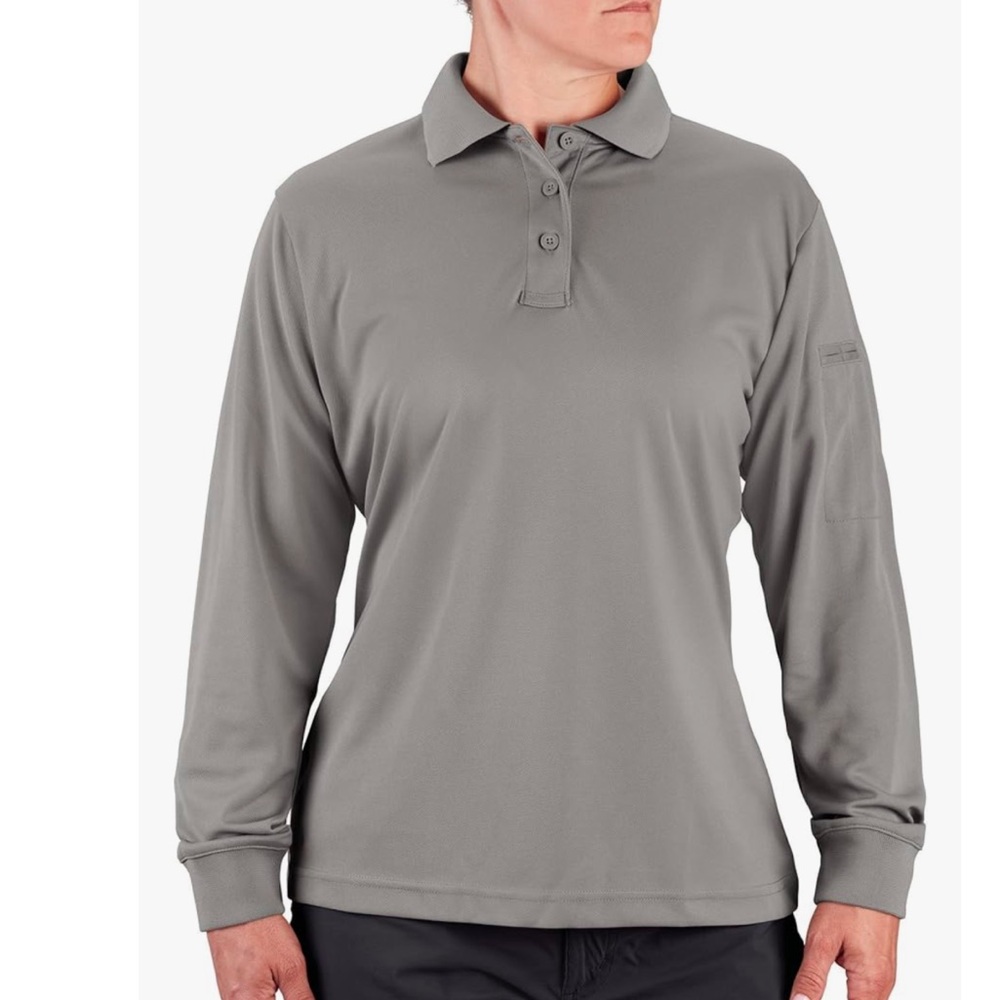 Propper Women's Long Sleeve Polo Shirt Gray Size L Workwear